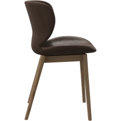 6 stk. Spisestole - Brun lder