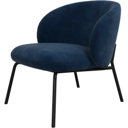 Loungestol - M�rk bl� stof