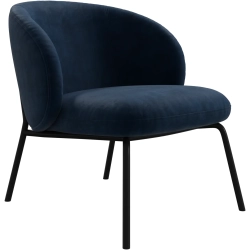Loungestol - M�rk bl� stof