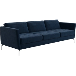 3p. sofa - M�rk bl� velour