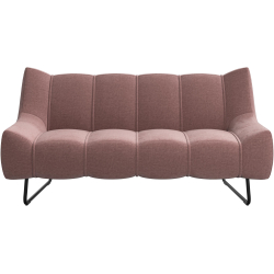 2p sofa - Stvet rosa velour