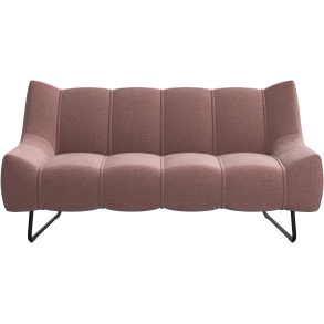 2p sofa - Stvet rosa velour