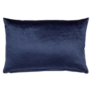 Velour pude - M�rk bl� - 45x59