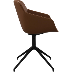 4 stk. Spisestole - Brun l�der