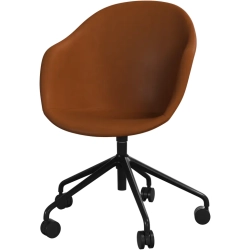 Kontorstol - Camel farvet l�der 