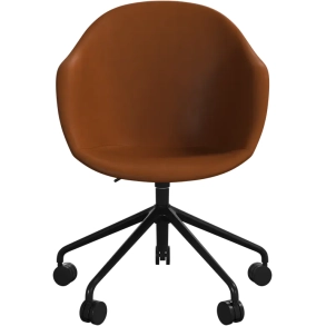 Kontorstol - Camel farvet l�der 