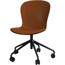 Kontorstol - Brun l�der / Sort