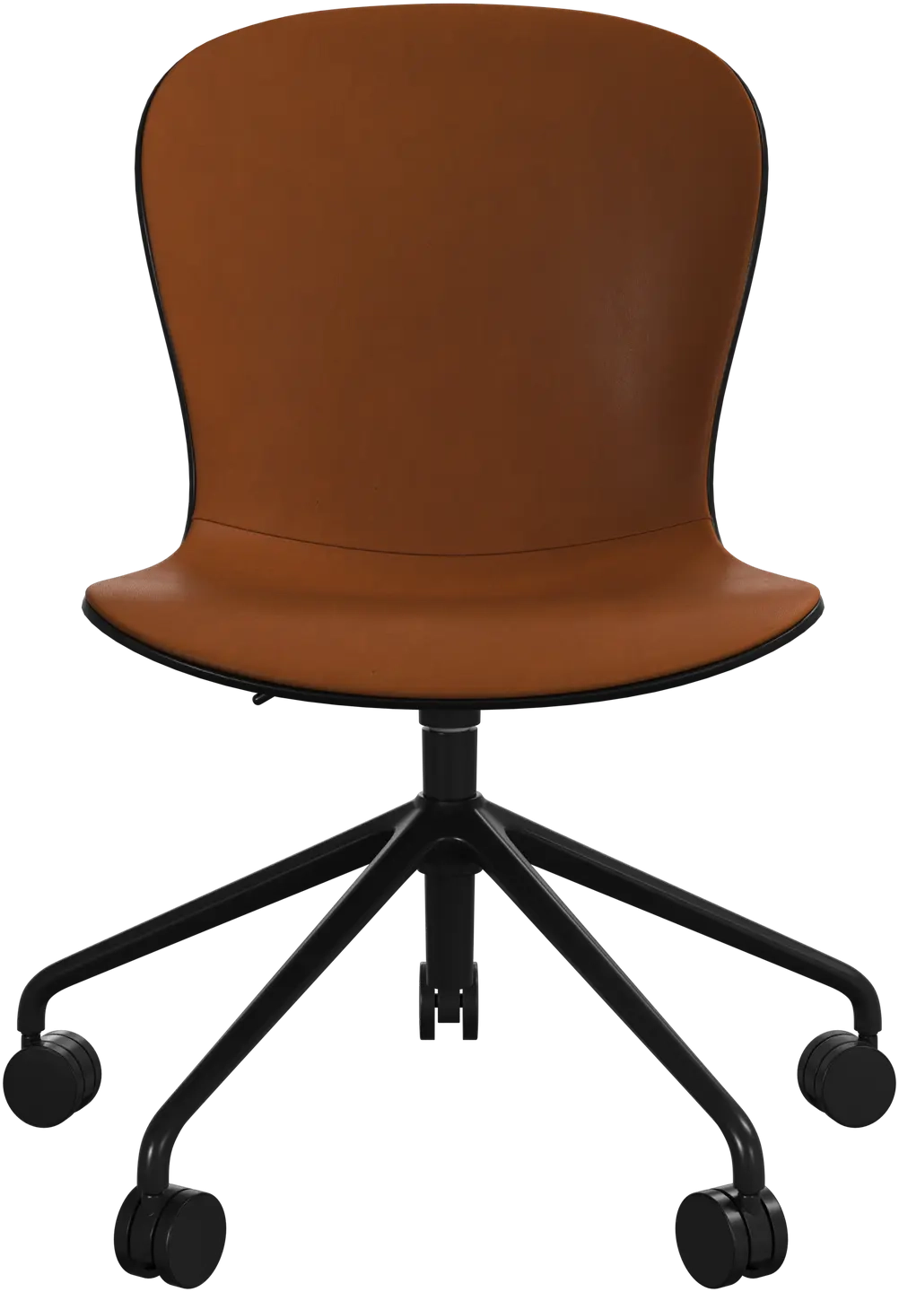 Kontorstol - Brun l�der / Sort