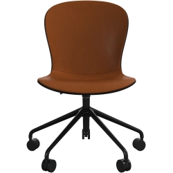 Kontorstol - Brun l�der / Sort