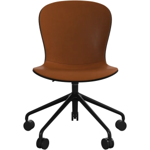 Kontorstol - Brun l�der / Sort
