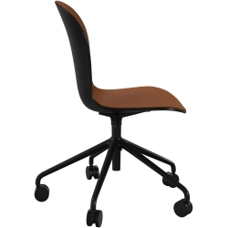 Kontorstol - Brun l�der / Sort