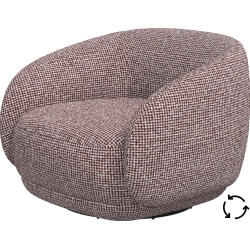 Lnestol med drejefunktion - Rd / Hvid