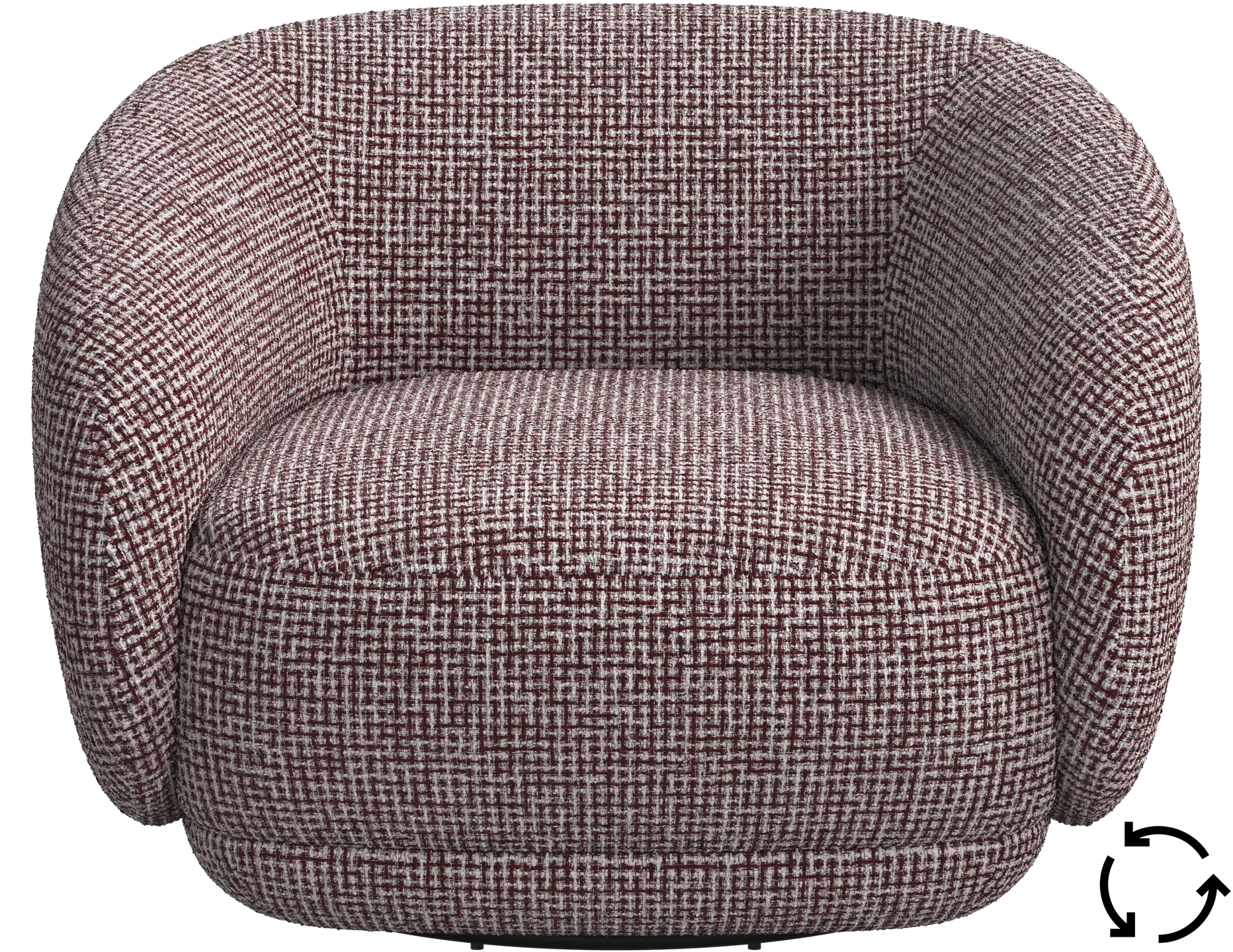 Lnestol med drejefunktion - Rd / Hvid