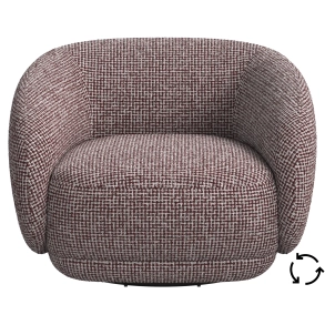 Lnestol med drejefunktion - Rd / Hvid