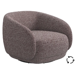 Lnestol med drejefunktion - Rd / Hvid