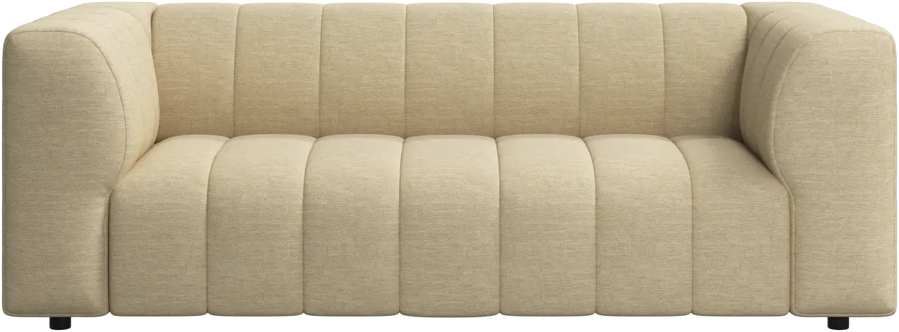 2,5 p. Sofa - Sandfarvet stof