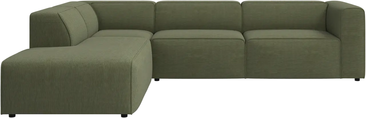 Sofa med chaiselong - Grn fljl