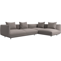 Hj�rnesofa - Sandfarvet stof