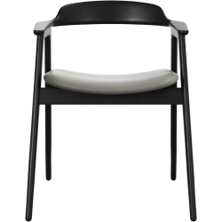 6 stk. Spisestole - Sort eg / gr� l�der