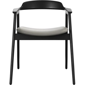 6 stk. Spisestole - Sort eg / gr� l�der