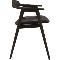 6 stk. Spisestole - M�rk eg / m�rk brun l�der