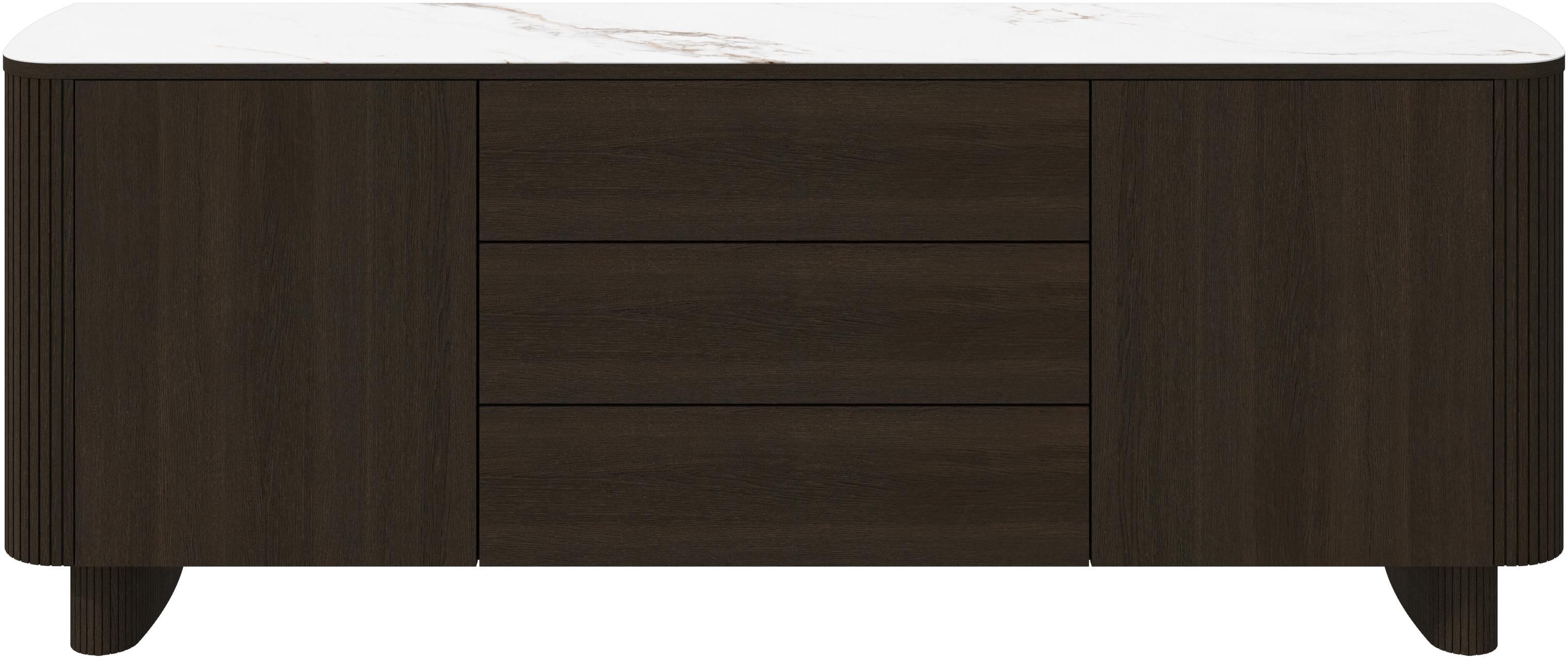 Sk�nk - M�rk eg / hvid keramik