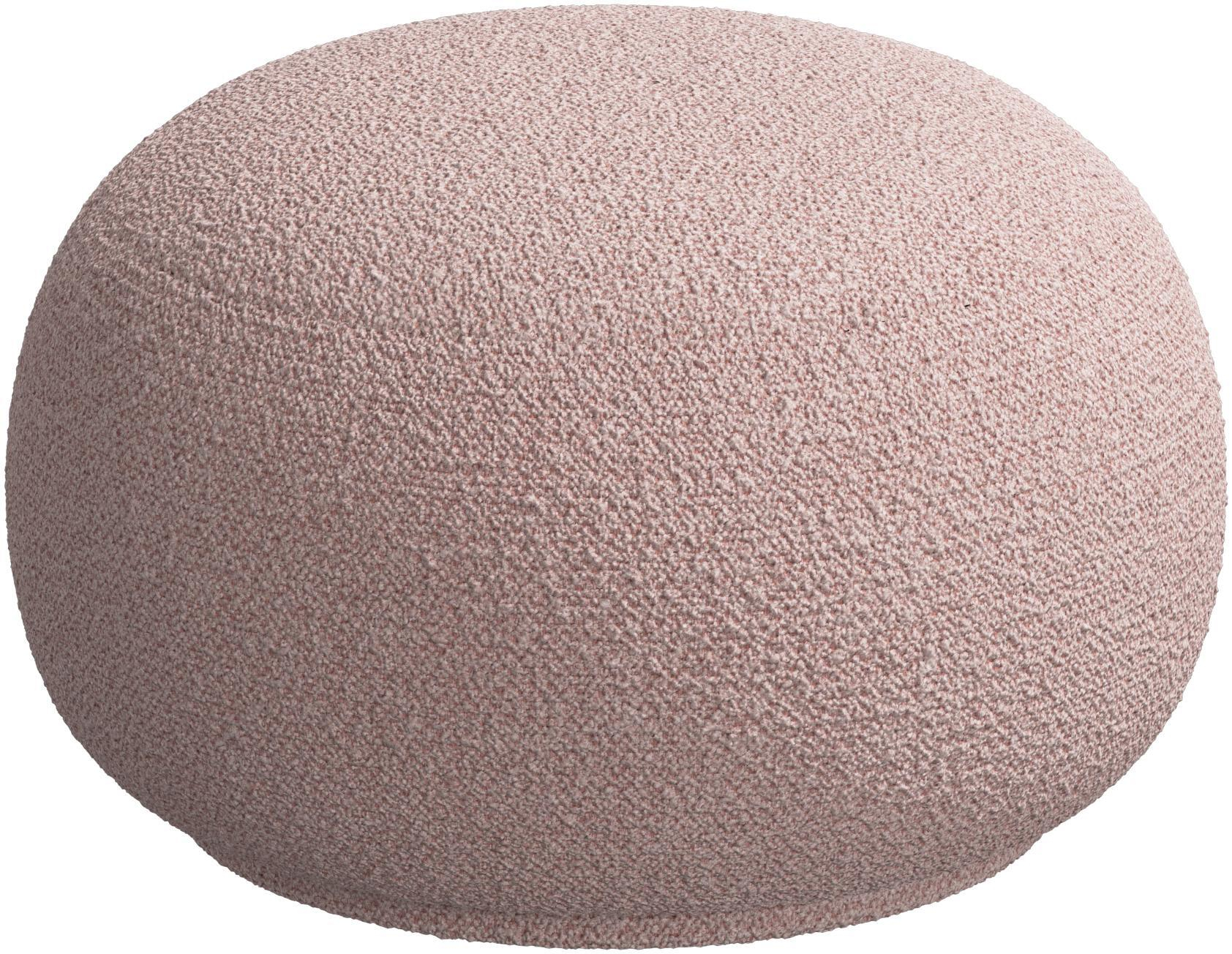 Rund puf - Rosa stof
