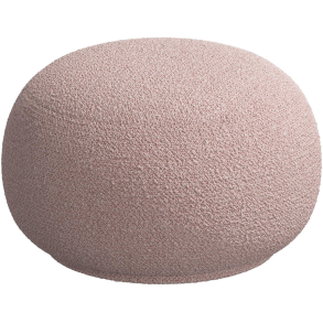 Rund puf - Rosa stof