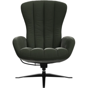 Lnestol + Skammel - Grnt stof