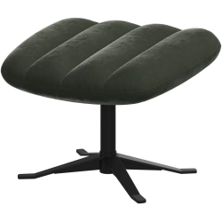 Lnestol + Skammel - Grnt stof