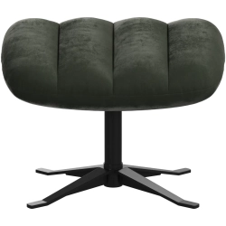 Lnestol + Skammel - Grnt stof