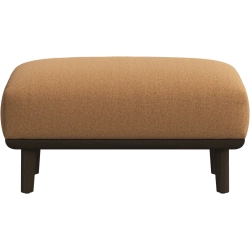 2 p sofa med chaiselong - Okkerfarvet stof