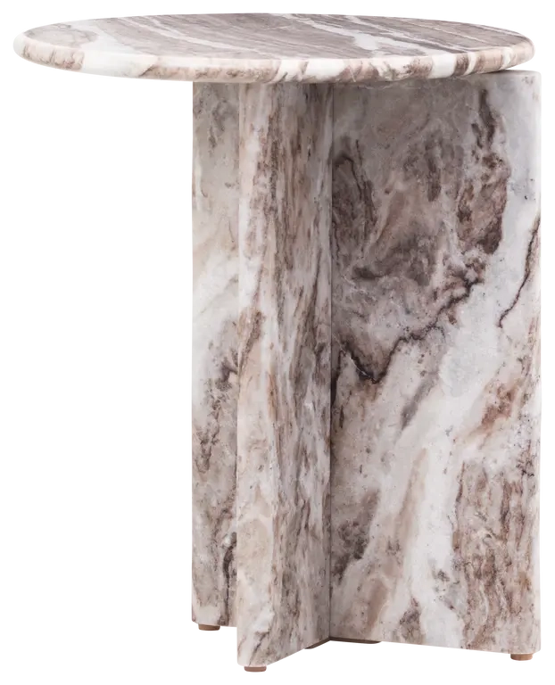 Sidebord - Brun marmor