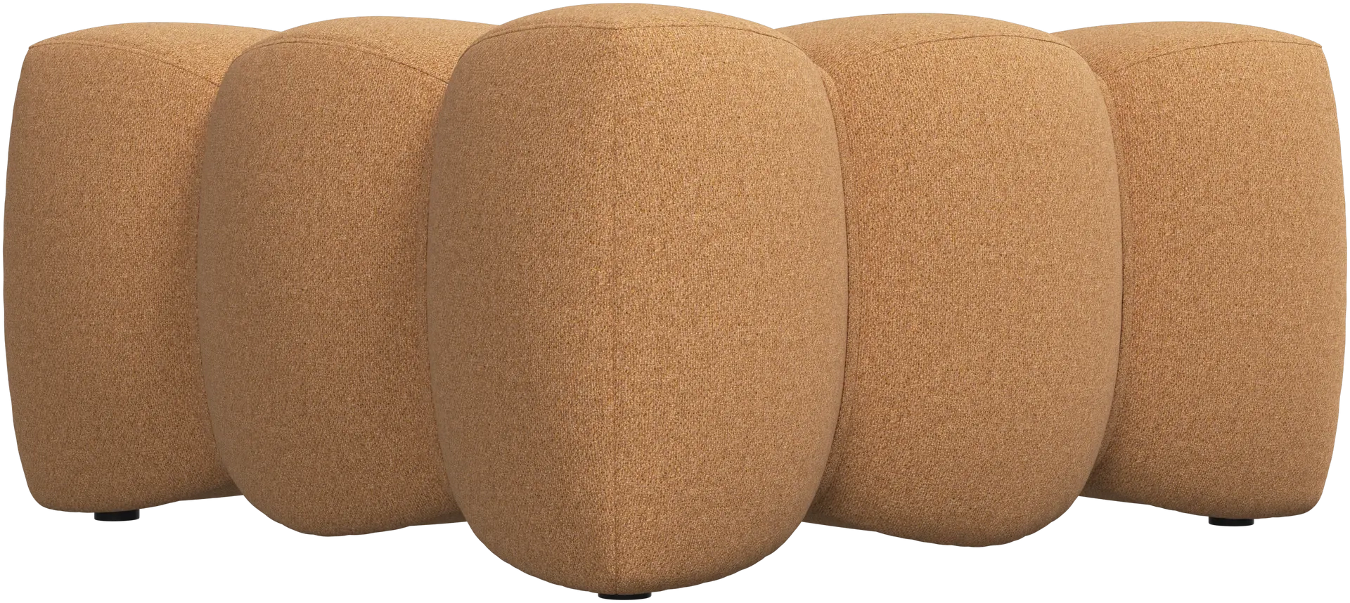 Puf - Sennepsfarvet stof