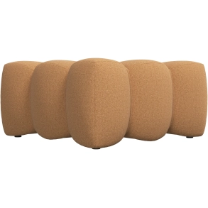 Puf - Sennepsfarvet stof