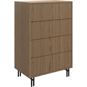 Kommode med 4 skuffer i eg