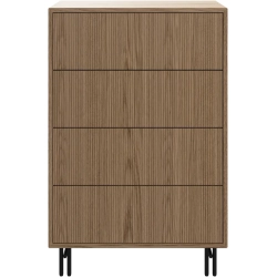 Kommode med 4 skuffer i eg