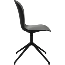 4 stk. Spisestole - Sort skal / gr� l�der