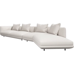 Loungesofa - Hvidt stof