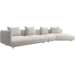 Loungesofa - Hvidt stof
