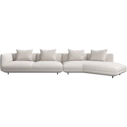 Loungesofa - Hvidt stof