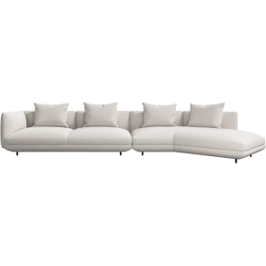 Loungesofa - Hvidt stof