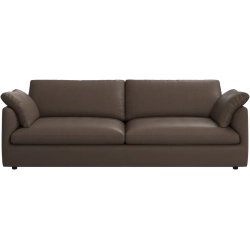 3p. Sofa - Brun l�der1