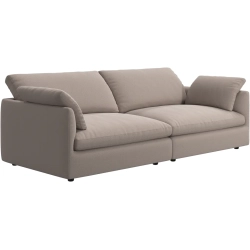 3p. Sofa - Lys brun stof