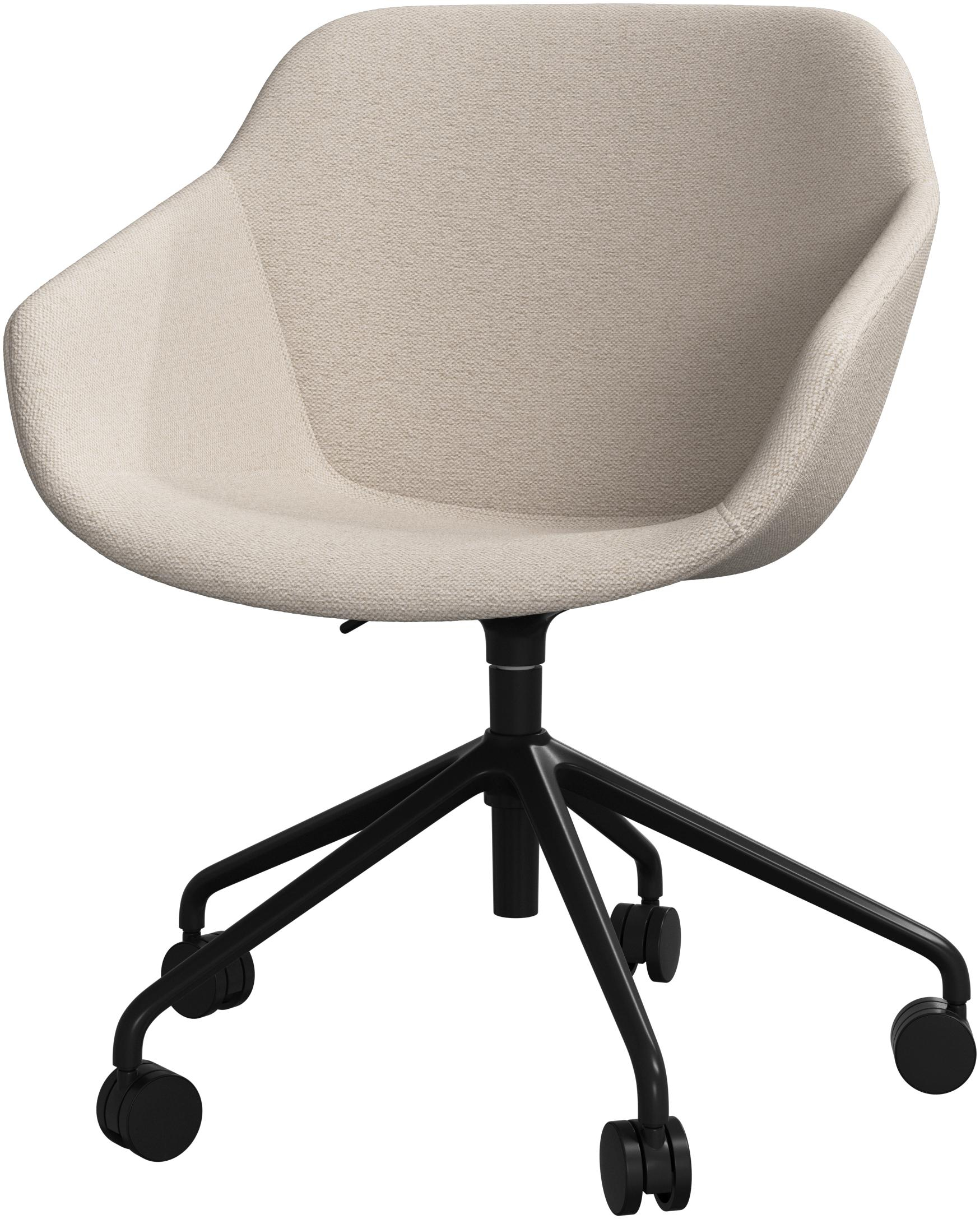 Kontorstol i beige stof