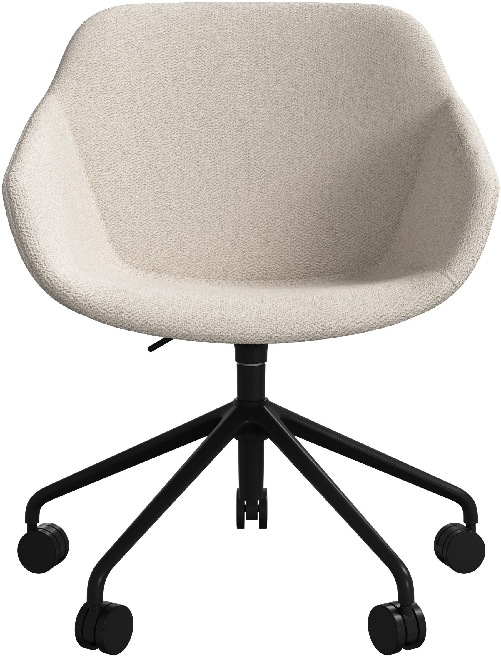 Kontorstol i beige stof