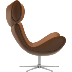 L�nestol i lys brun l�der