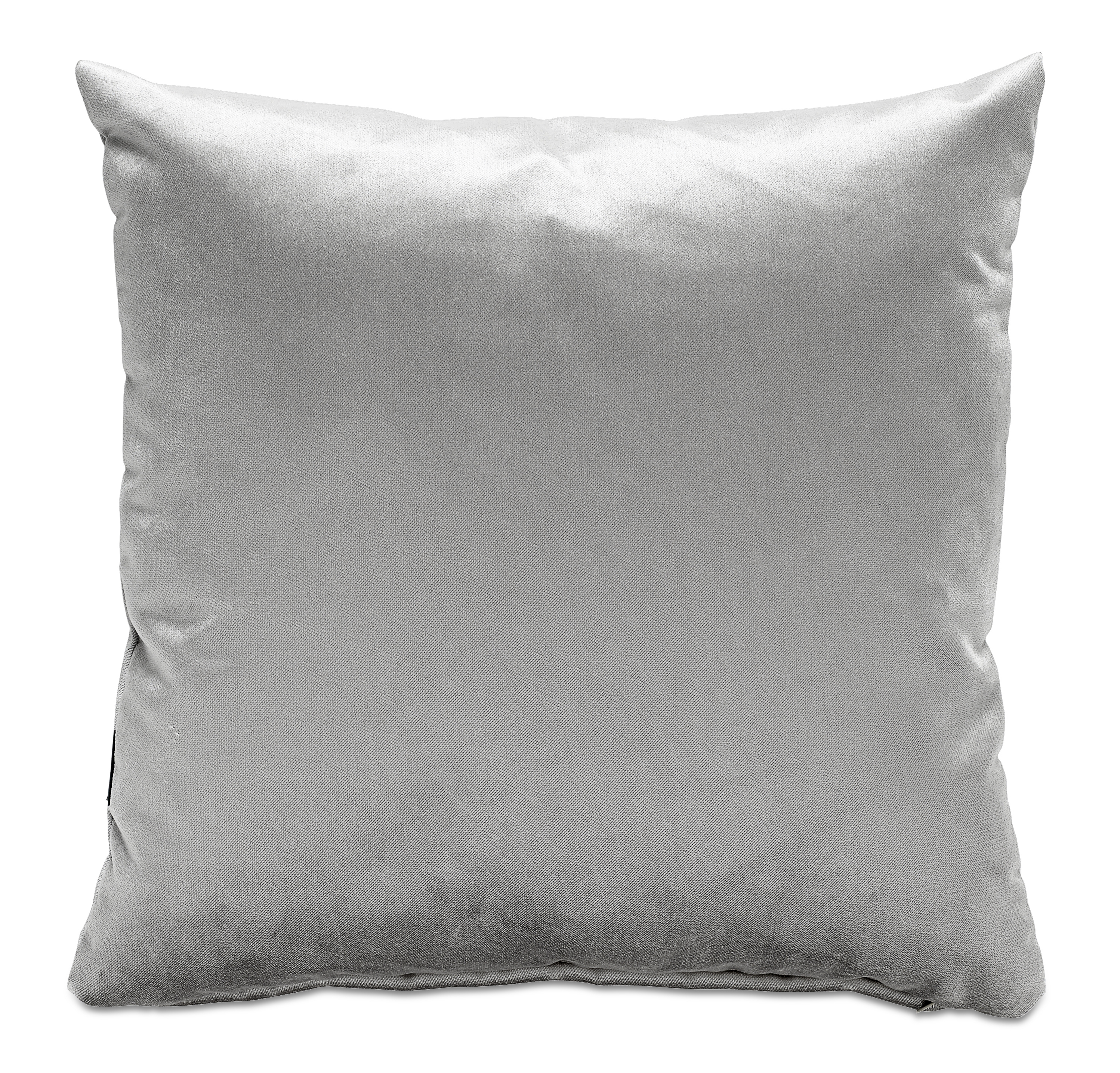 Velour pude - Lys gr - 43x43