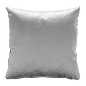 Velour pude - Lys gr - 43x43