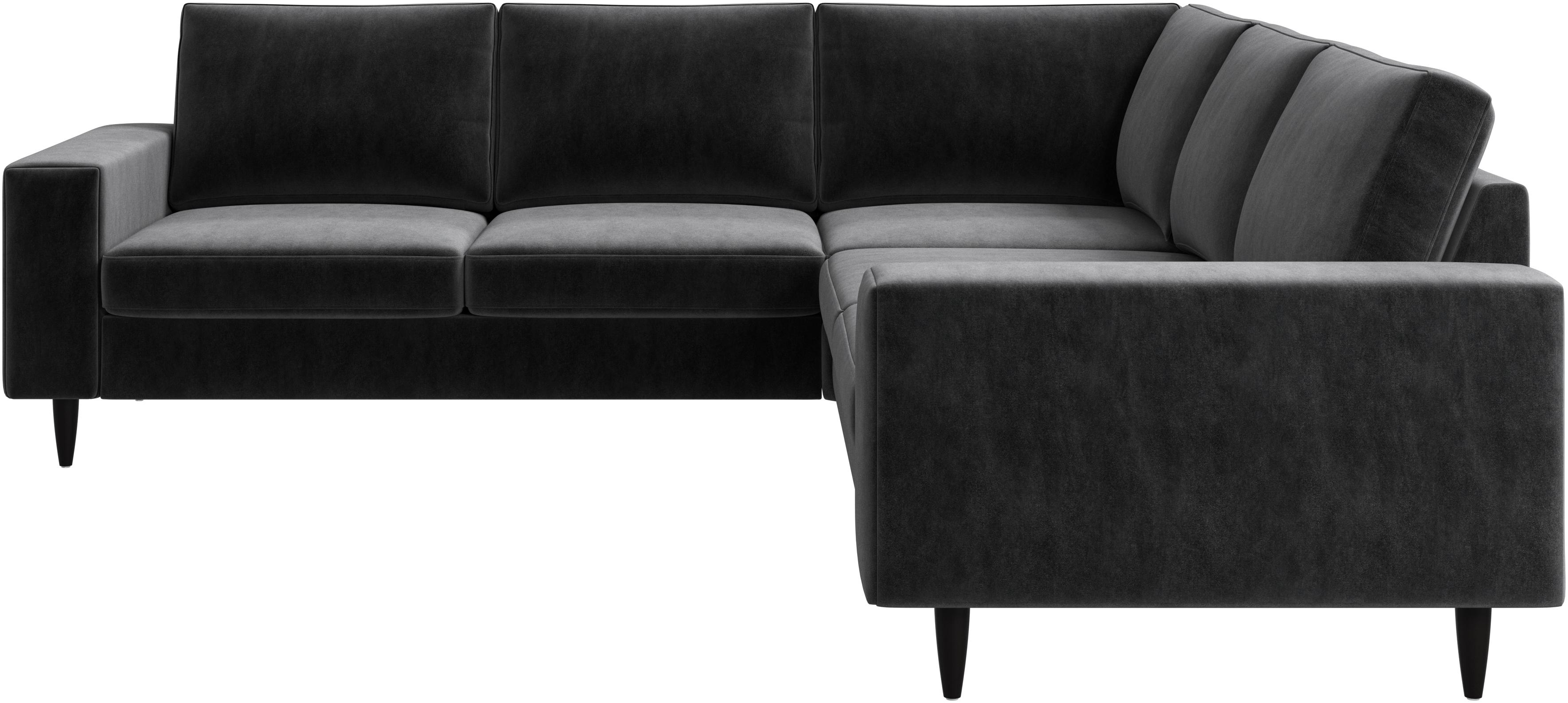 Hjrnesofa - Stvet gr velour